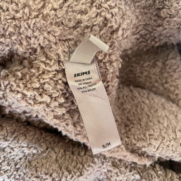 Skims Teddy Drawstring Cozy Kardashian Lounge Pants & Hoodie Jacket Size S/M 🤎 - Picture 3 of 8